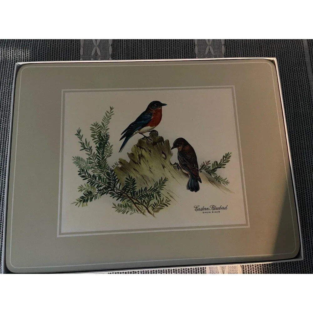 Set 4 Pimpernel Heavy Cork Backed Placemats Birds 12x9 Oriole Bluebird Chickadee